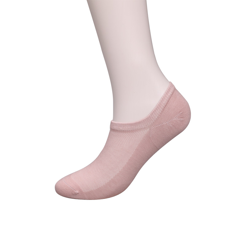 Ultratenká česaná bavlna, nylon a spandex hladké ručně šité polosíťované dámské ponožky WSD1673