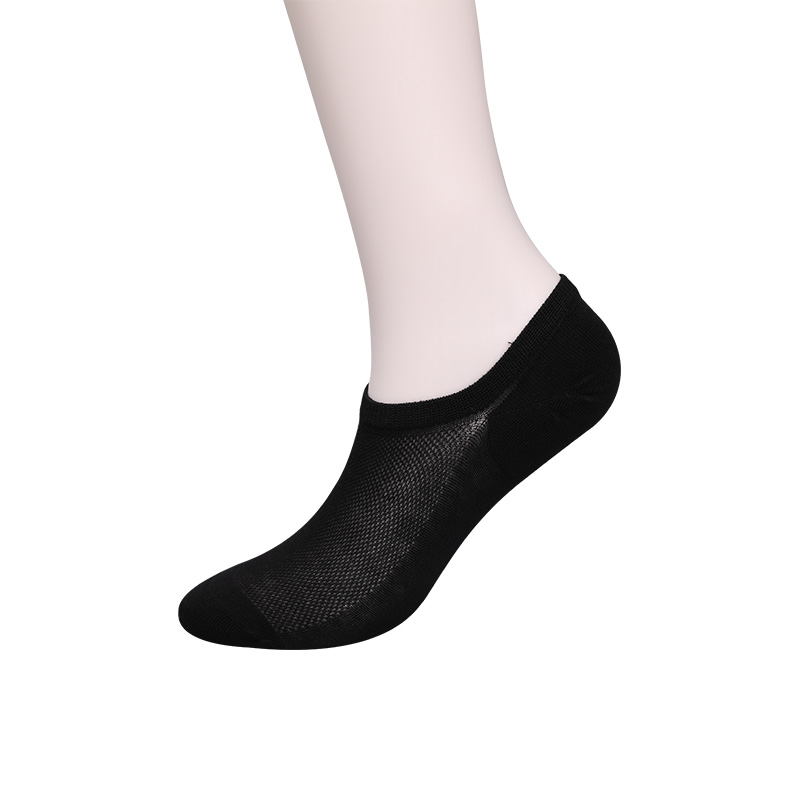 Ultratenká česaná bavlna, nylon a spandex hladké ručně šité polosíťované dámské ponožky WSD1673