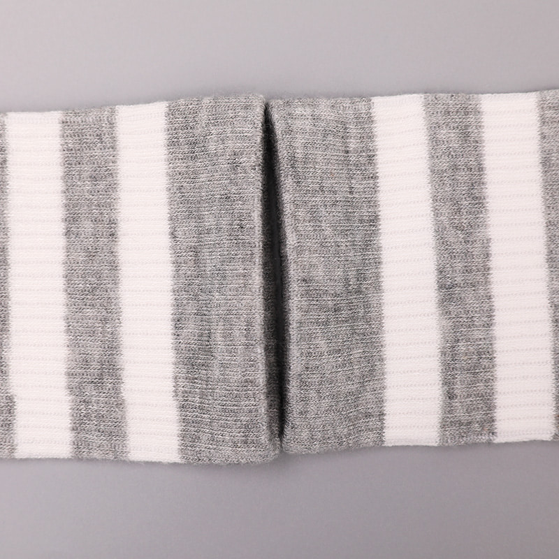 Měkký spřádaný hedvábný nylon pokrytý čpavkem 2 horizontální proužky a zesílené ručně šité dámské ponožky WSD1536