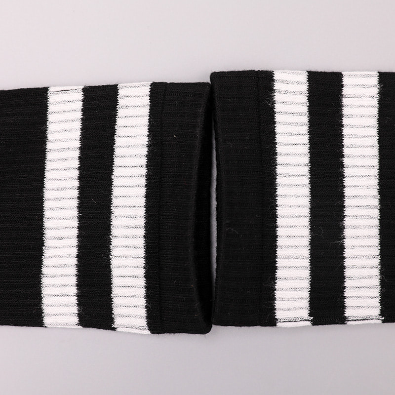 Měkký spřádaný hedvábný nylon pokrytý čpavkem 2 horizontální proužky a zesílené ručně šité dámské ponožky WSD1536