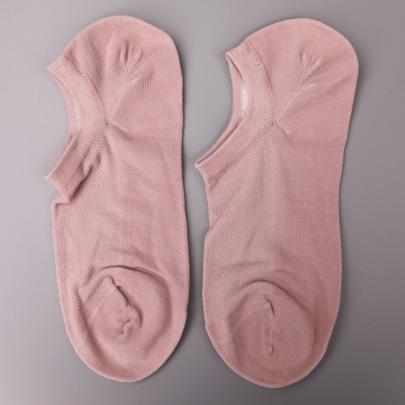 Ultratenká česaná bavlna, nylon a spandex hladké ručně šité polosíťované dámské ponožky WSD1673