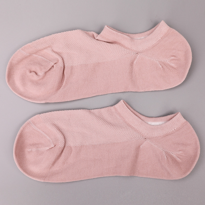 Ultratenká česaná bavlna, nylon a spandex hladké ručně šité polosíťované dámské ponožky WSD1673