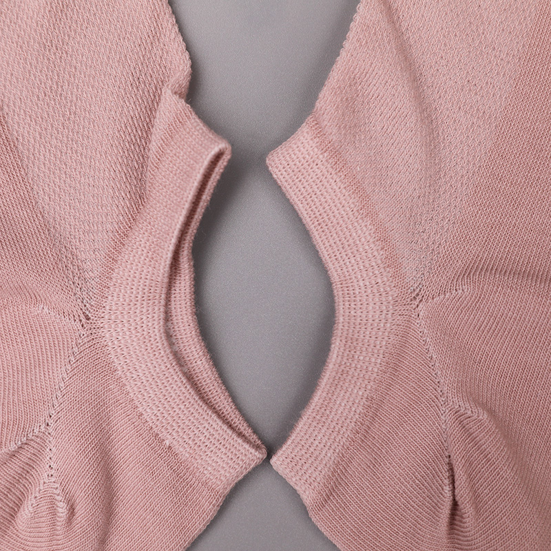 Ultratenká česaná bavlna, nylon a spandex hladké ručně šité polosíťované dámské ponožky WSD1673
