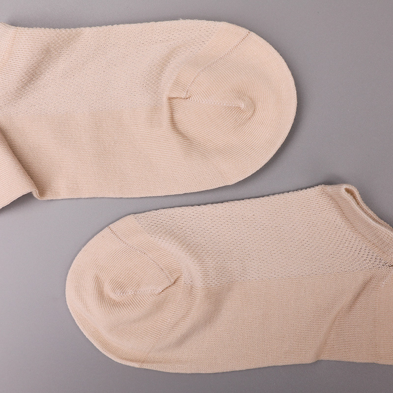 Ultratenká česaná bavlna, nylon a spandex hladké ručně šité polosíťované dámské ponožky WSD1673