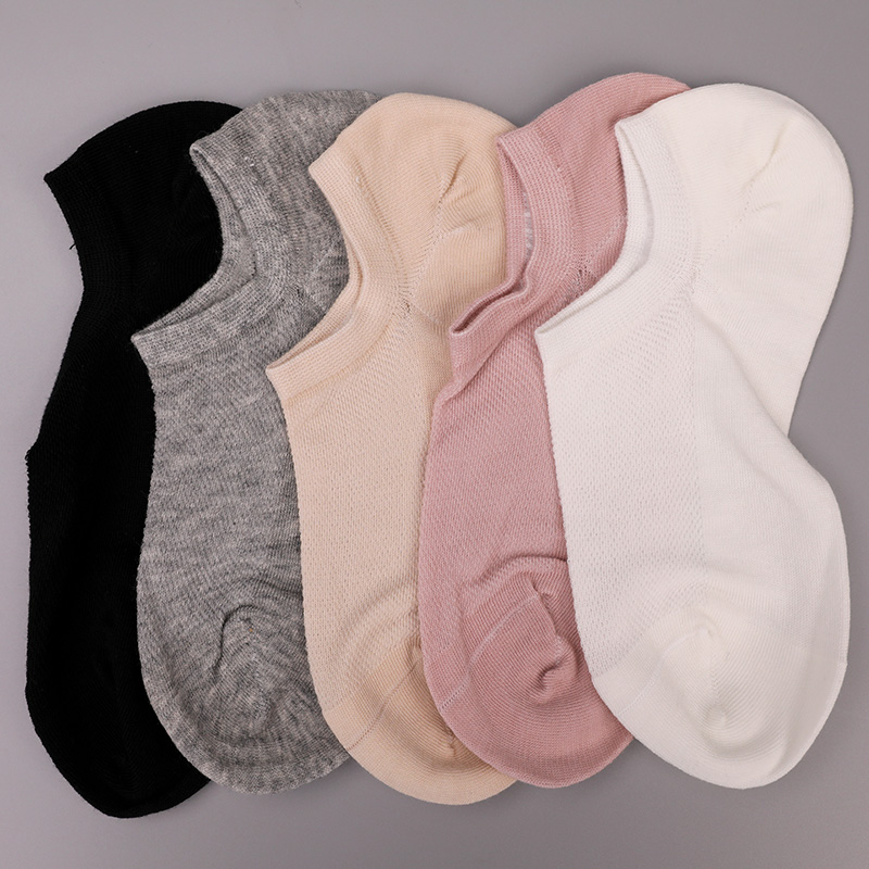 Ultratenká česaná bavlna, nylon a spandex hladké ručně šité polosíťované dámské ponožky WSD1673