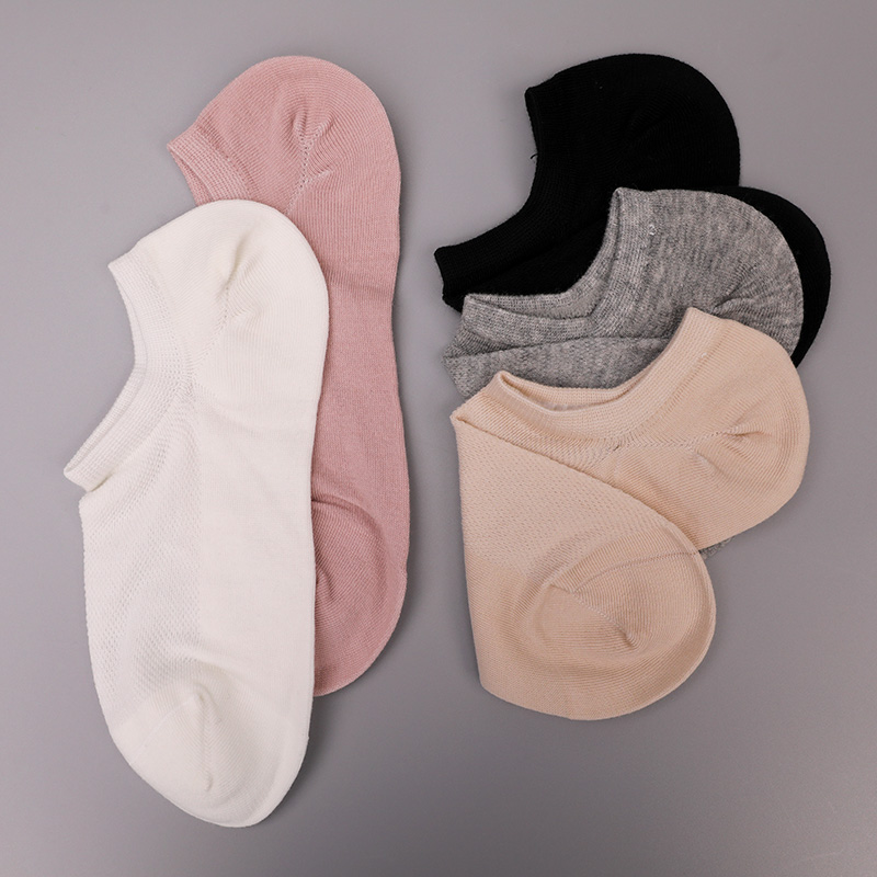 Ultratenká česaná bavlna, nylon a spandex hladké ručně šité polosíťované dámské ponožky WSD1673