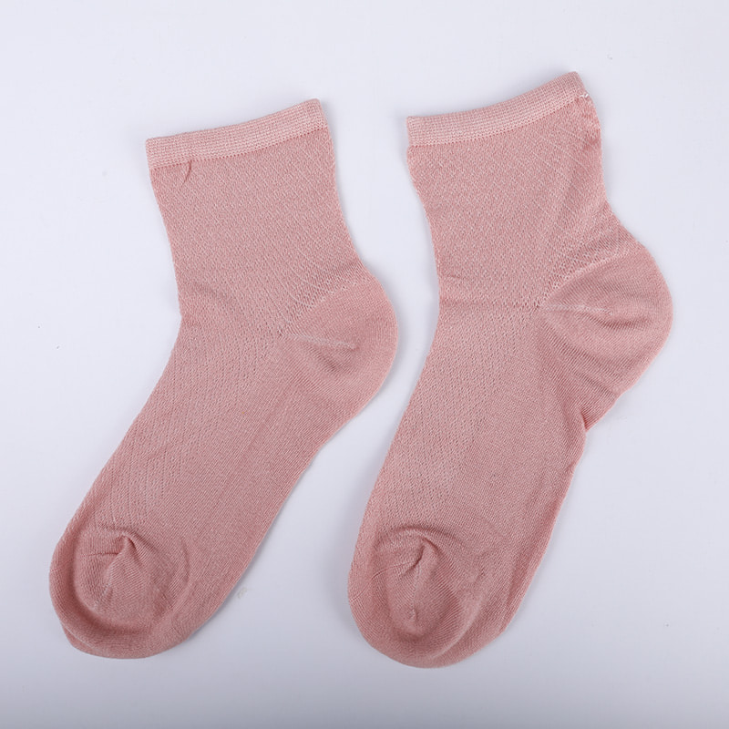 Měkká nylonová taška z bambusového vlákna, tenké malé diamantové ležérní dámské ponožky, ručně šité dámské ponožky WSD1689