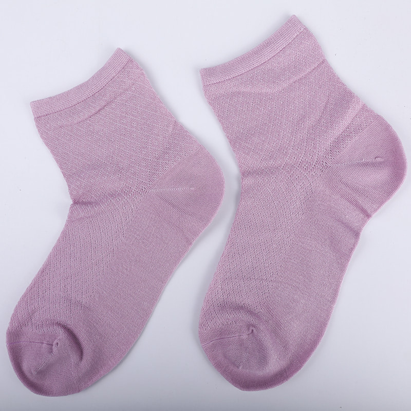 Měkká nylonová taška z bambusového vlákna, tenké malé diamantové ležérní dámské ponožky, ručně šité dámské ponožky WSD1689