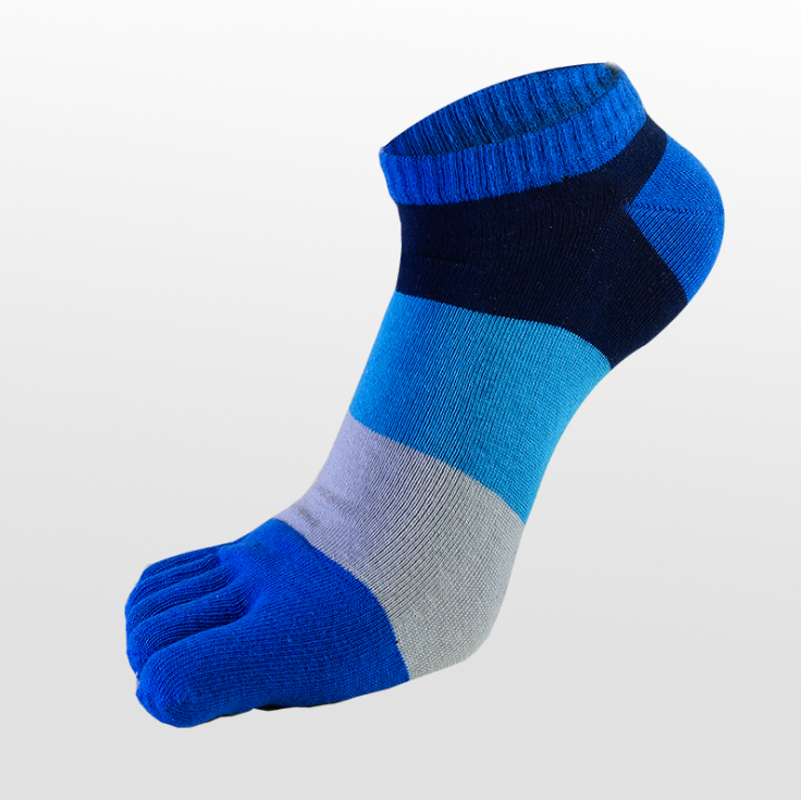 Prstové ponožky Stripe Five Finger Athletic Cotton Man Running 5 Toe Socks Men