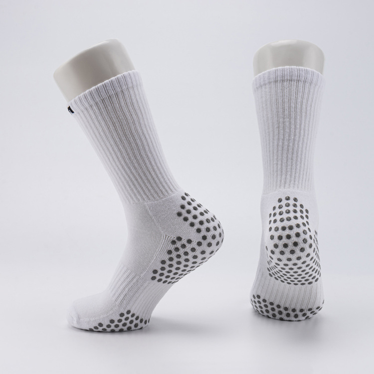 Custom Logo Grip Sock Protiskluzové silikonové bavlněné froté sportovní ponožky Fotbal pro muže